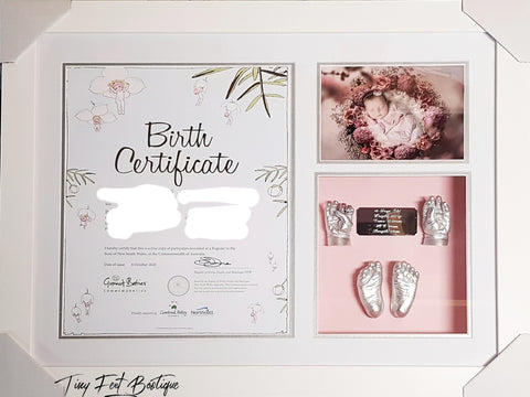 Large birth certificate frame